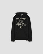 Loose Fit Hoodie Languages Print Black - OAMC Peacemaker