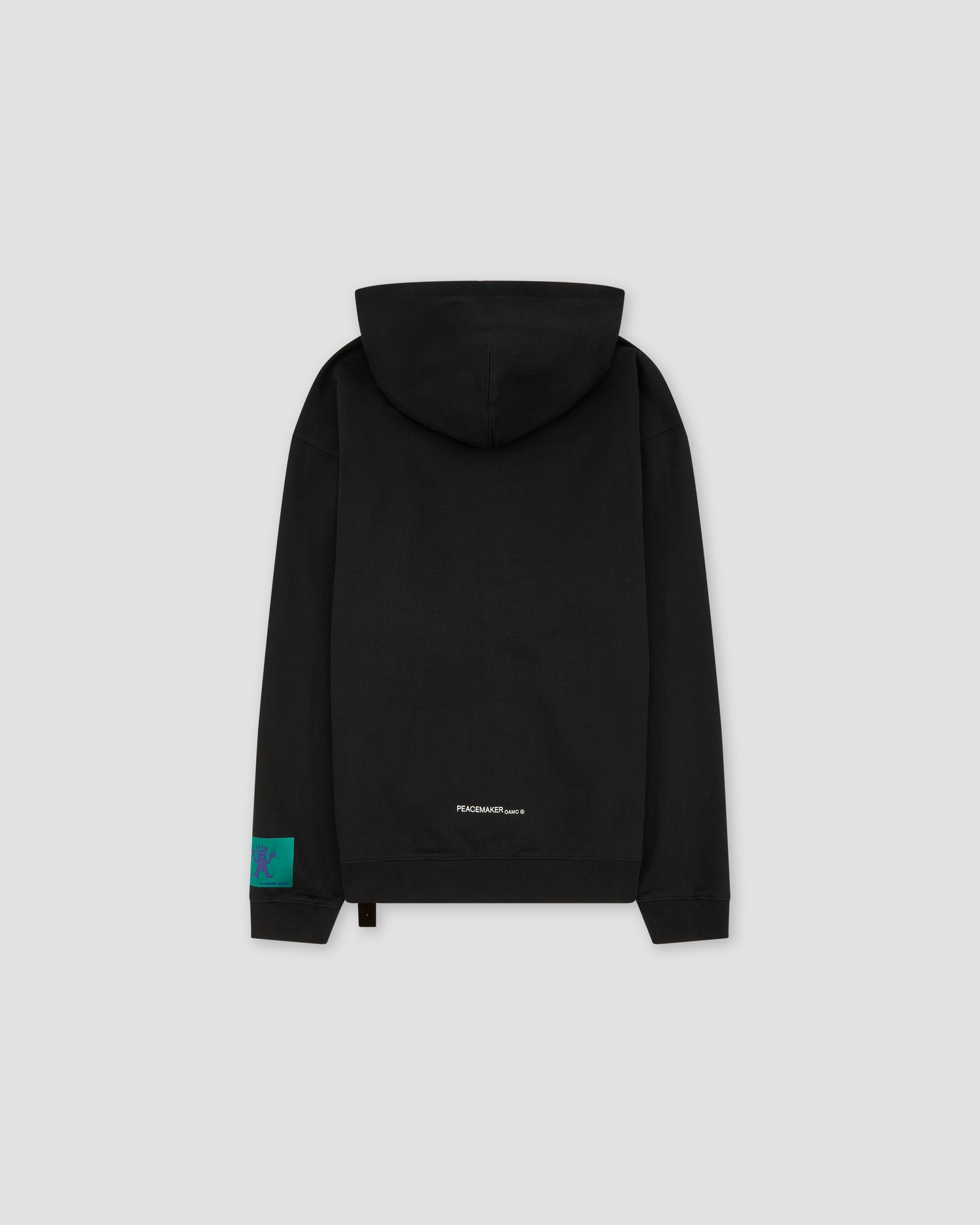 Loose Fit Hoodie Languages Print Black - OAMC Peacemaker
