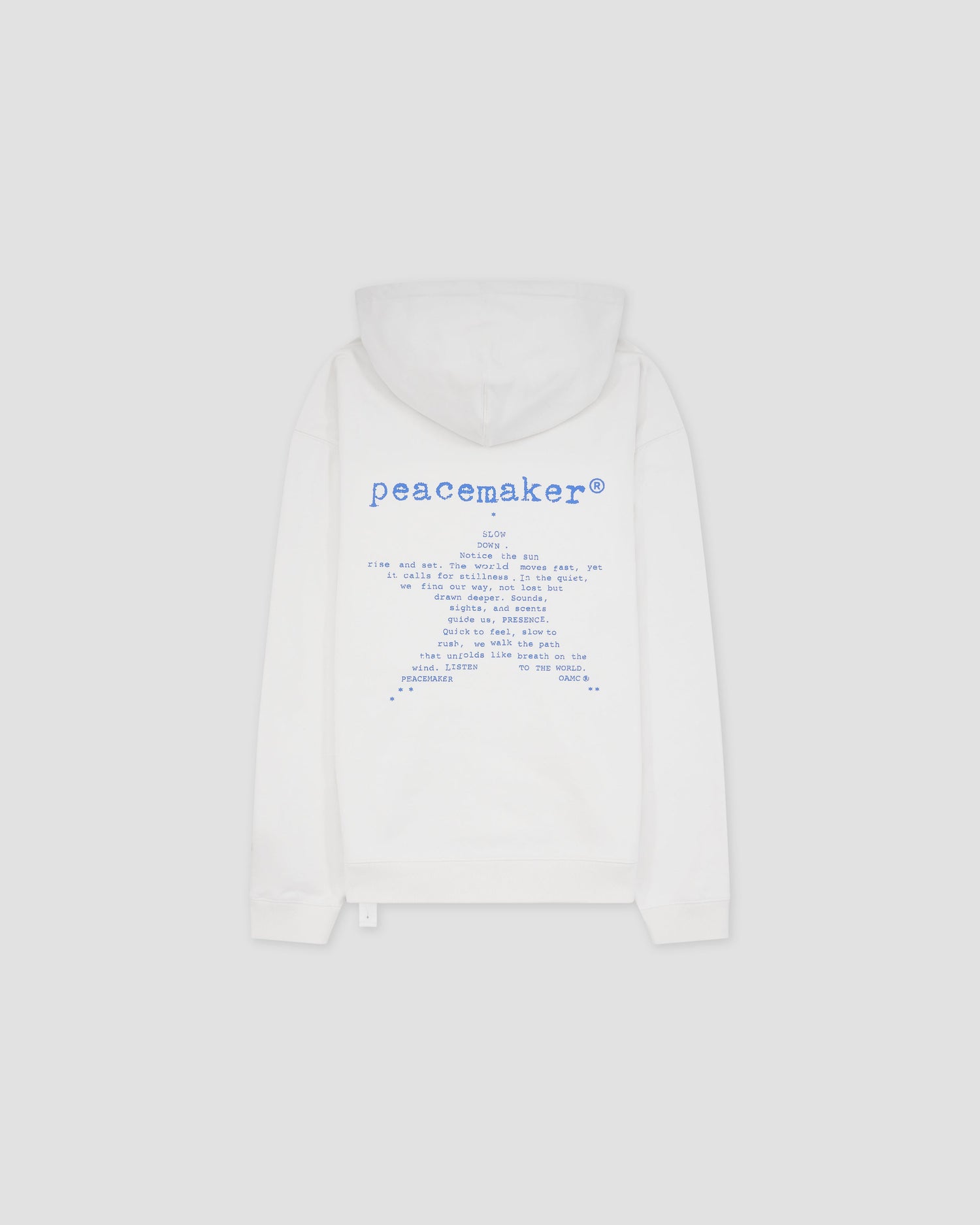 Loose Fit Hoodie Star Print White - OAMC Peacemaker