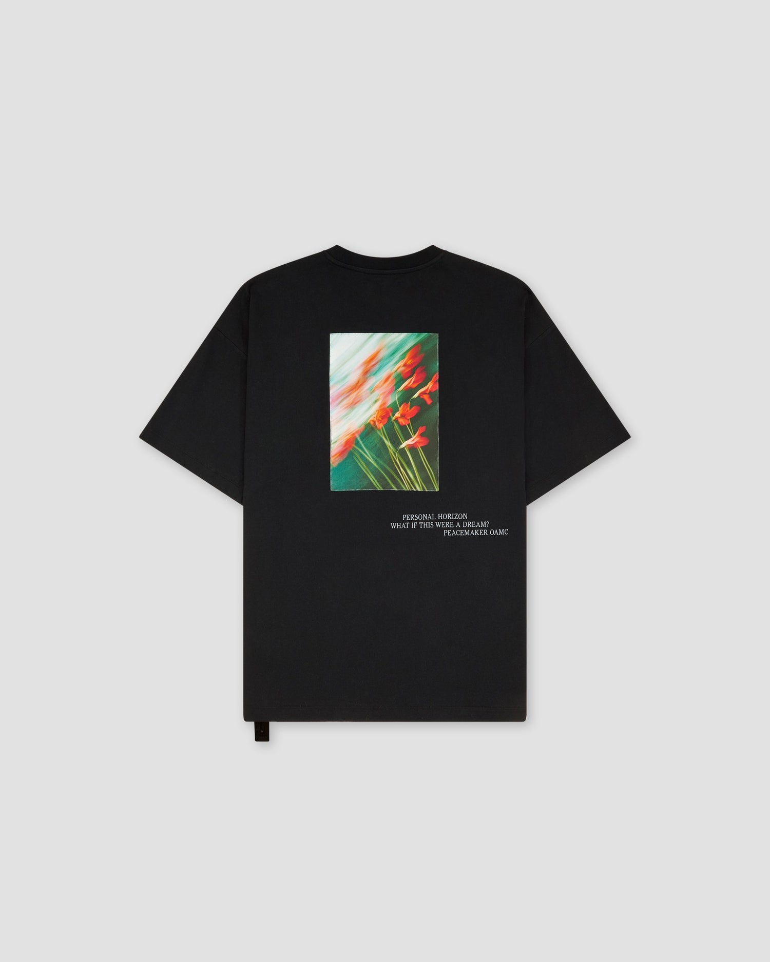Loose Fit Tshirt Flowerred Print Black - OAMC Peacemaker