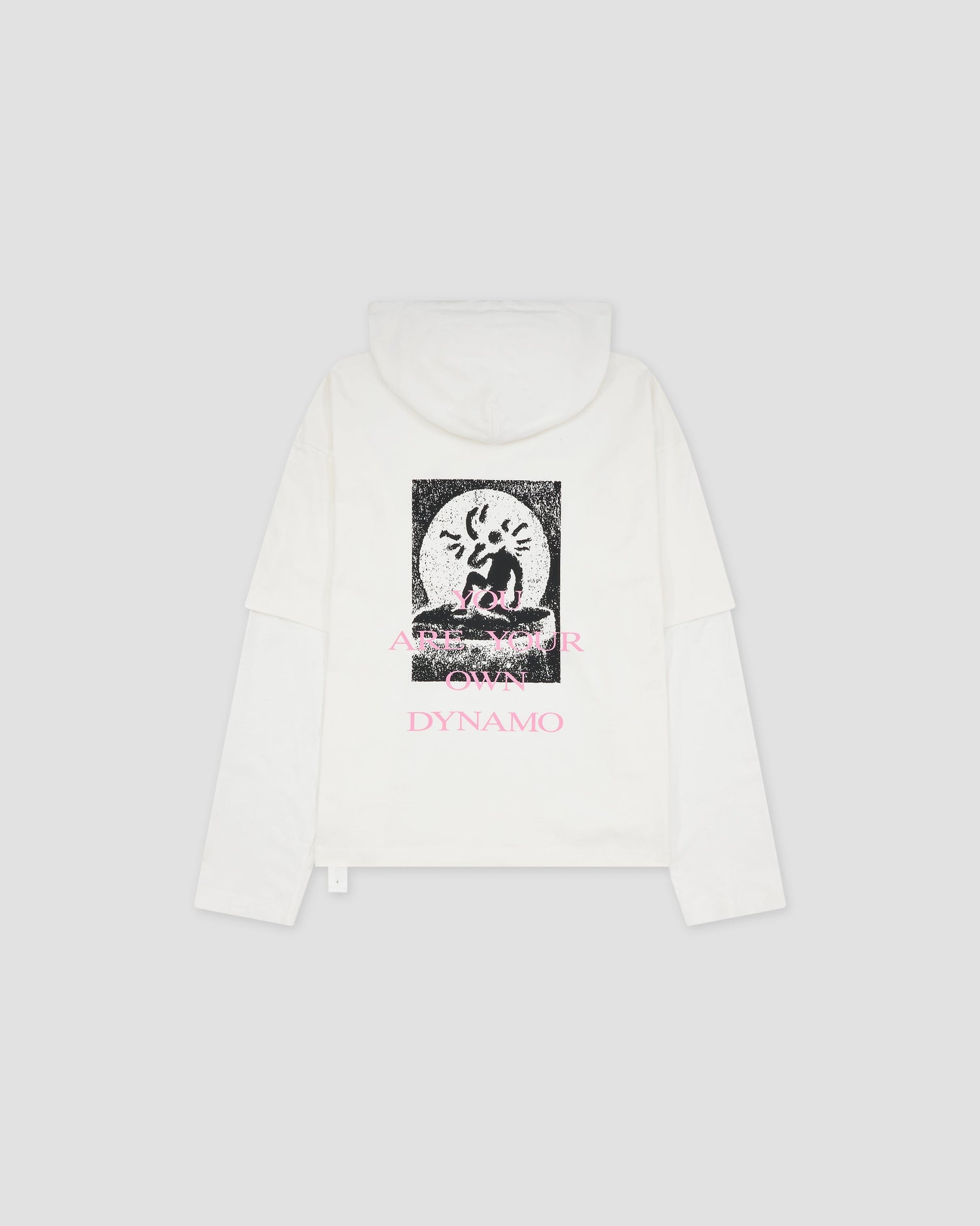 Hooded Tee Dynamo Print White - OAMC Peacemaker