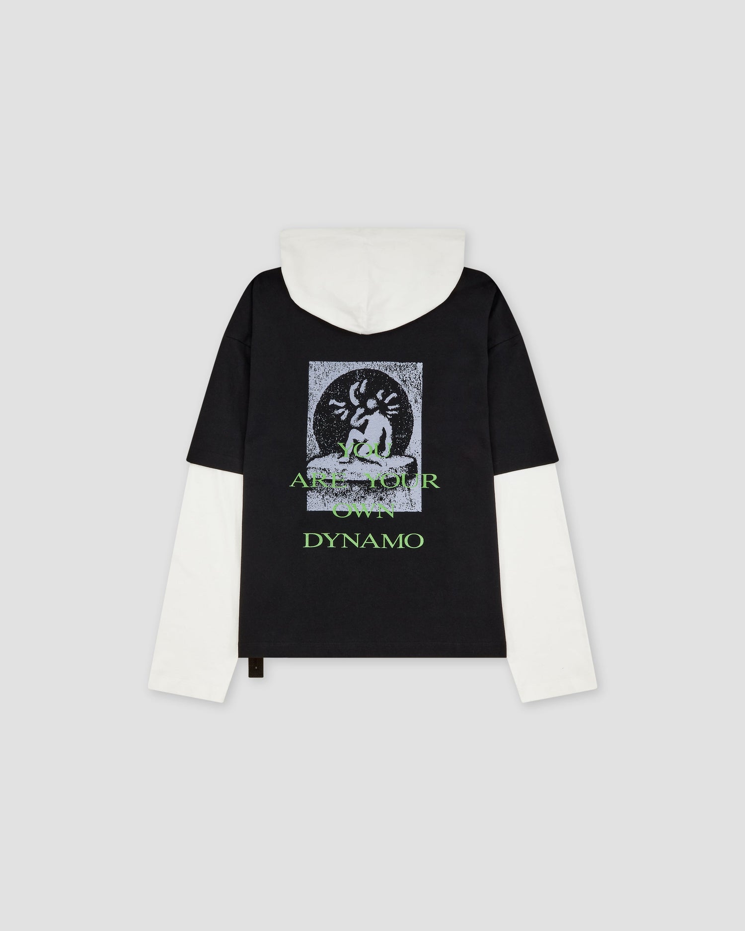 Hooded Tee Dynamo Print Black - OAMC Peacemaker
