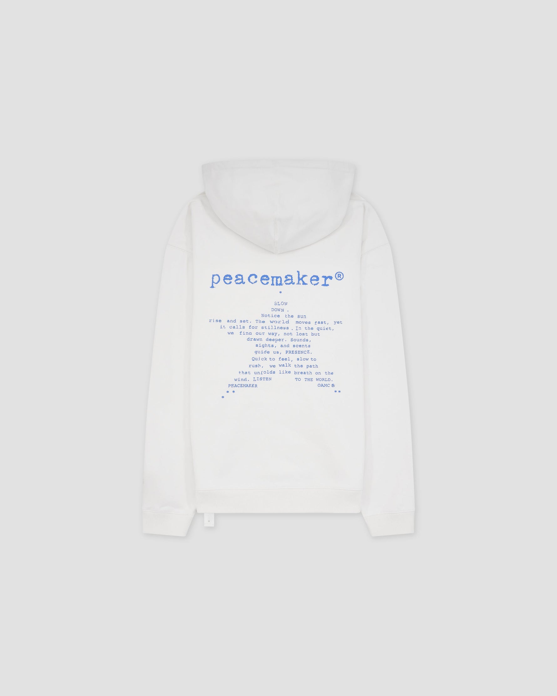 Loose Fit Hoodie Star Print White - OAMC Peacemaker