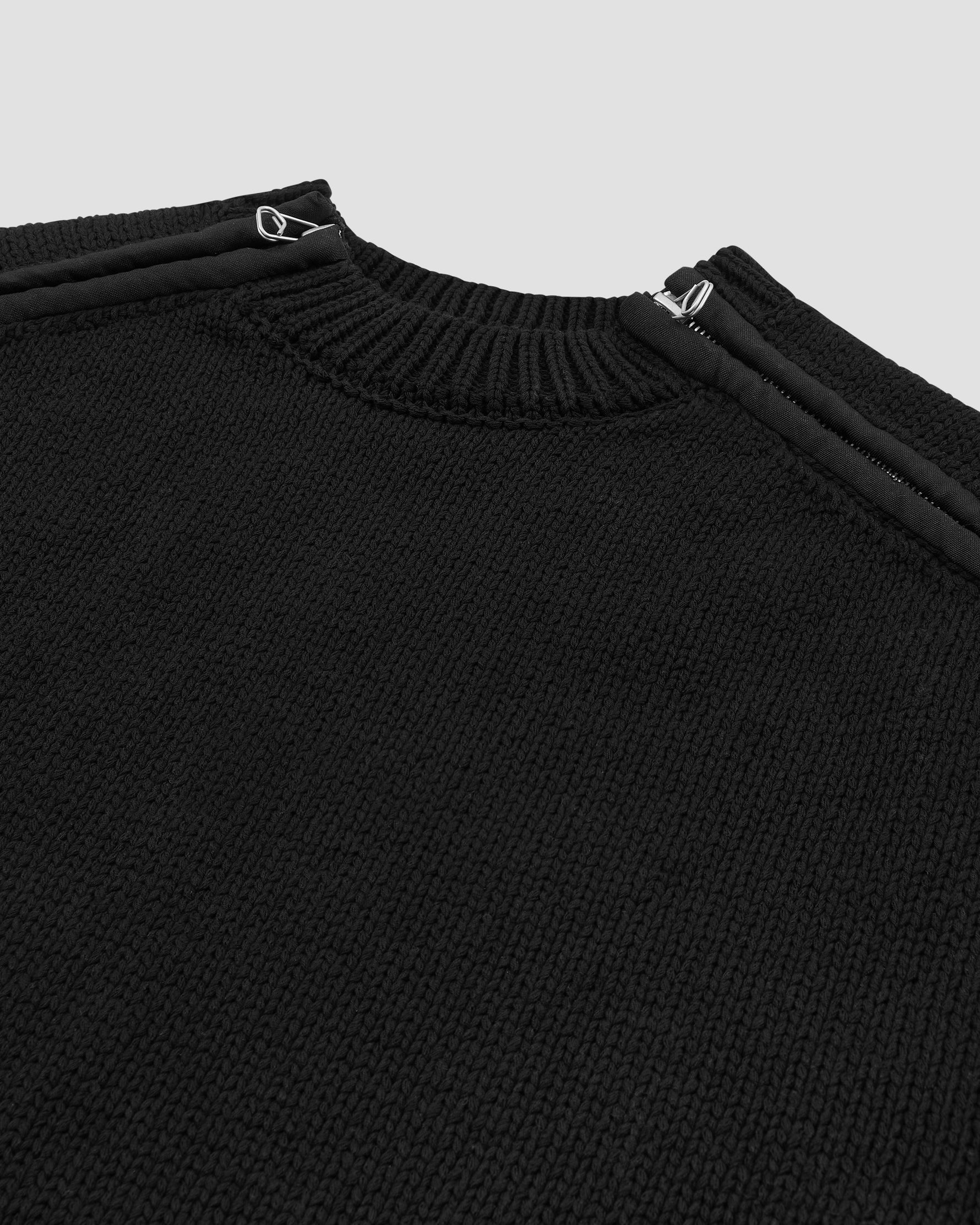 Shoulder Zip Knit Black - OAMC Peacemaker