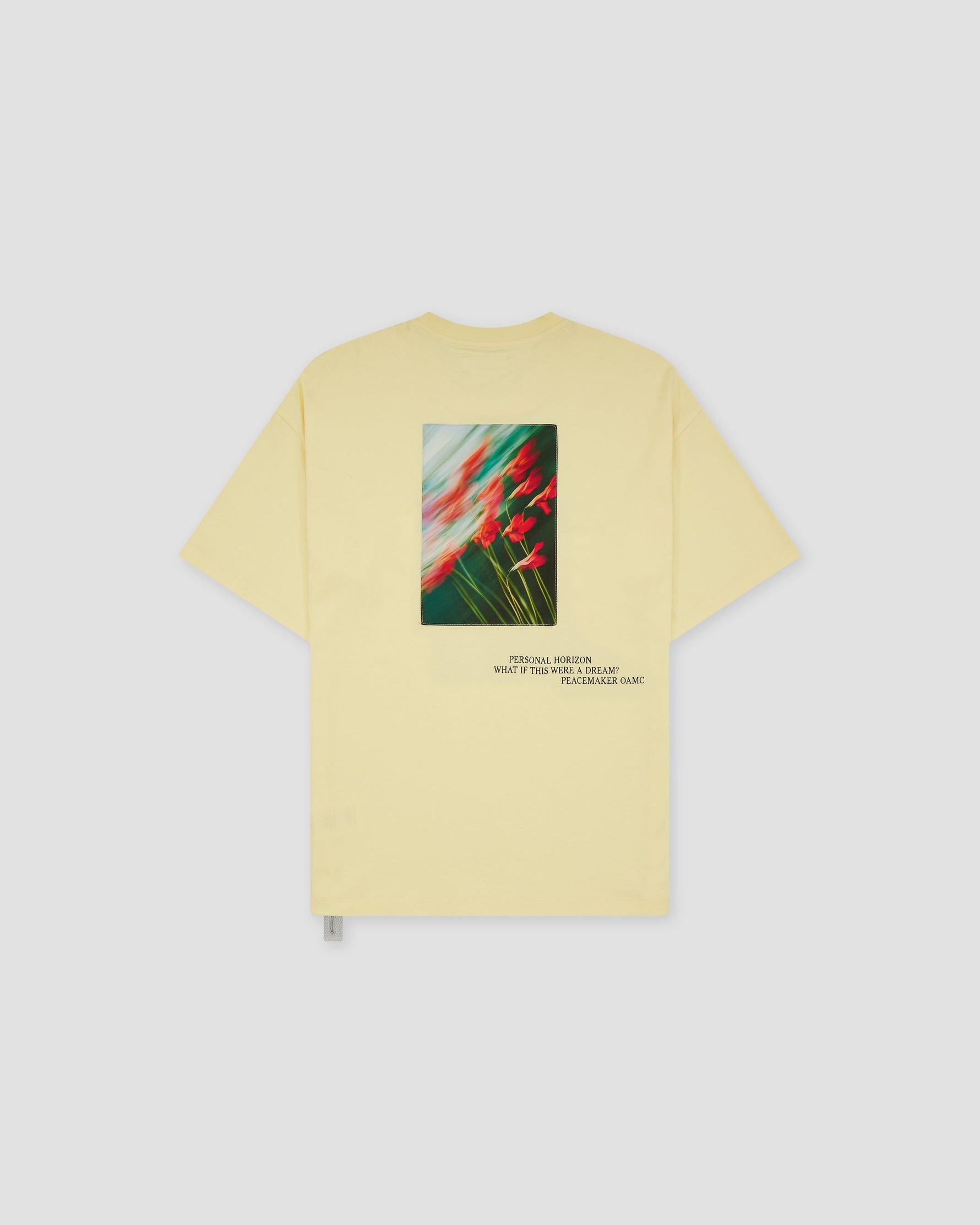 Loose Fit Tshirt Flowerred  Print Yellow - OAMC Peacemaker
