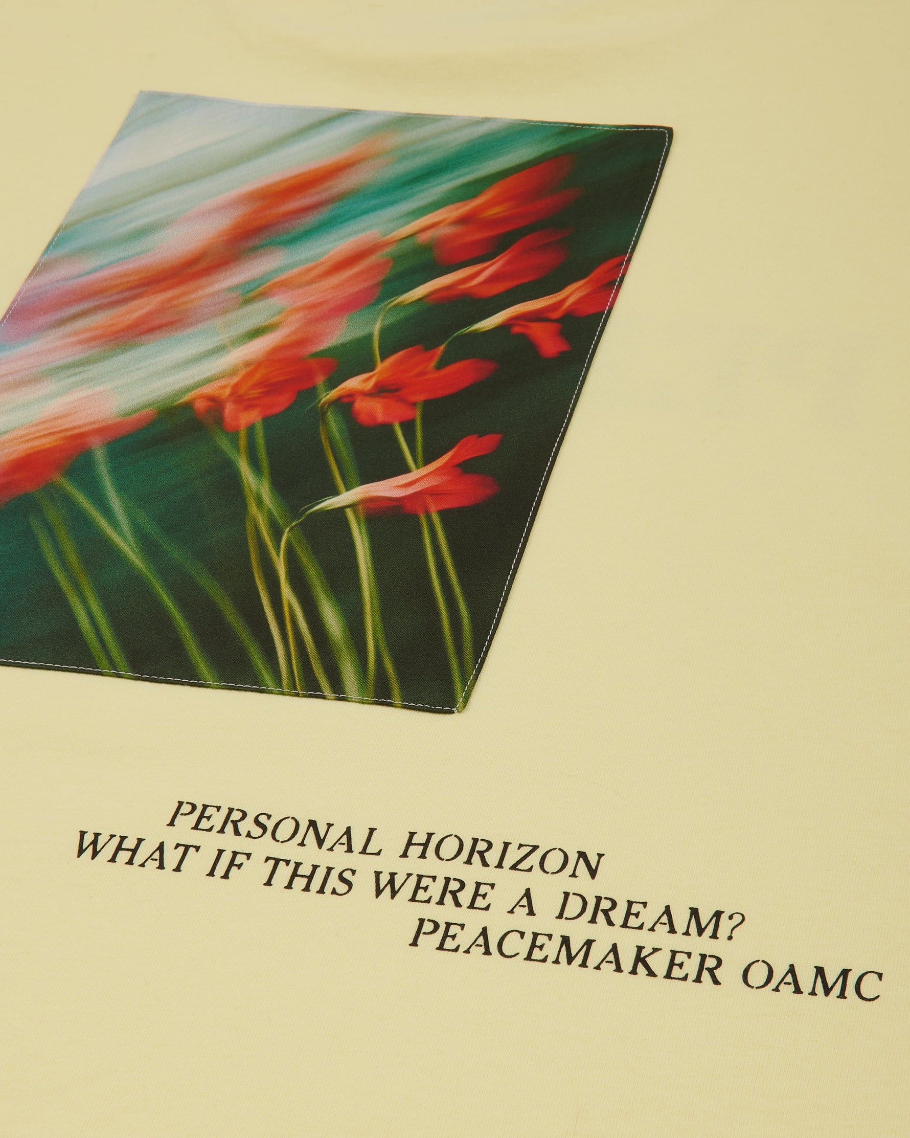 Loose Fit Tshirt Flowerred  Print Yellow - OAMC Peacemaker