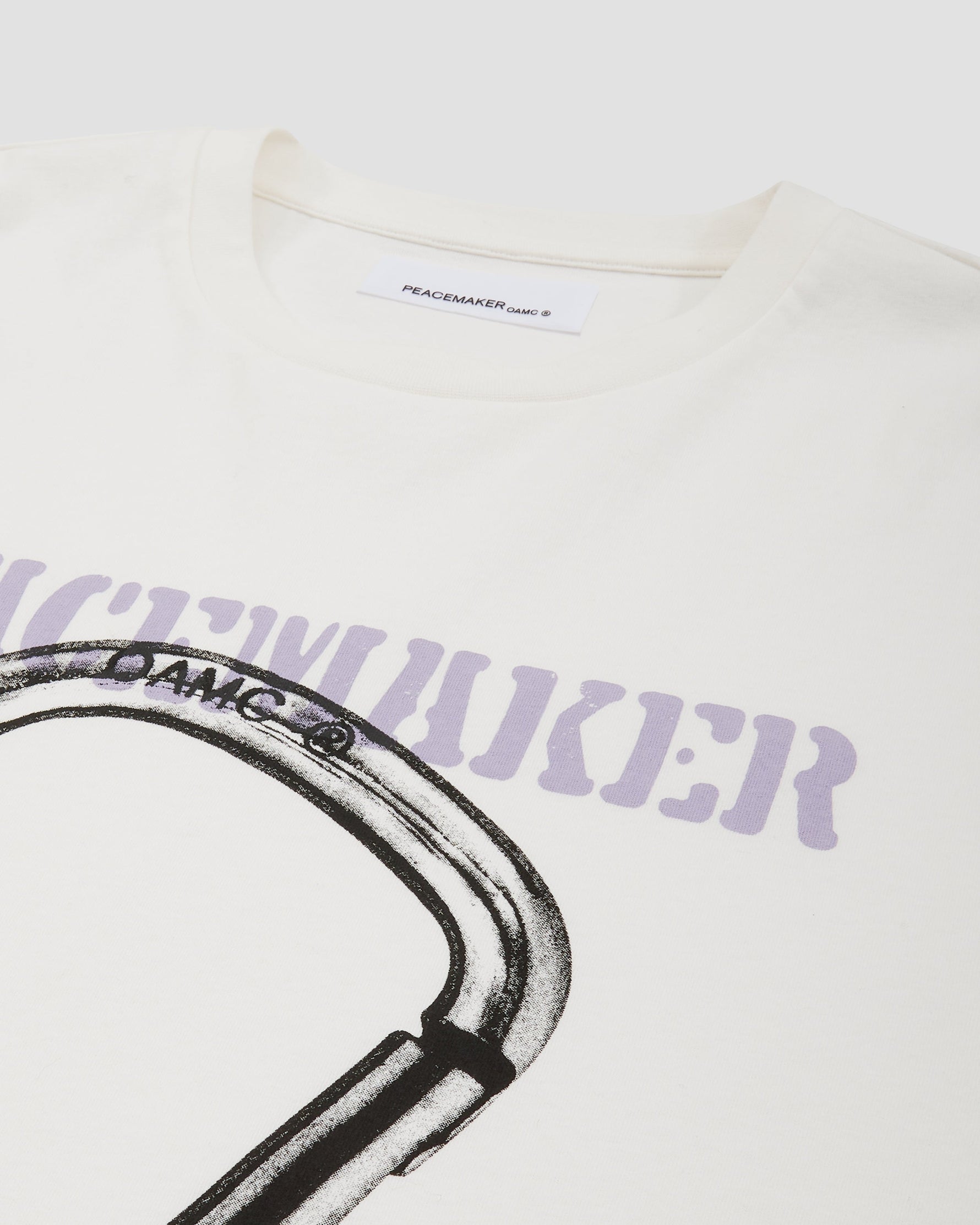 Loose Fit Tshirt Carabinier  Print White - OAMC Peacemaker