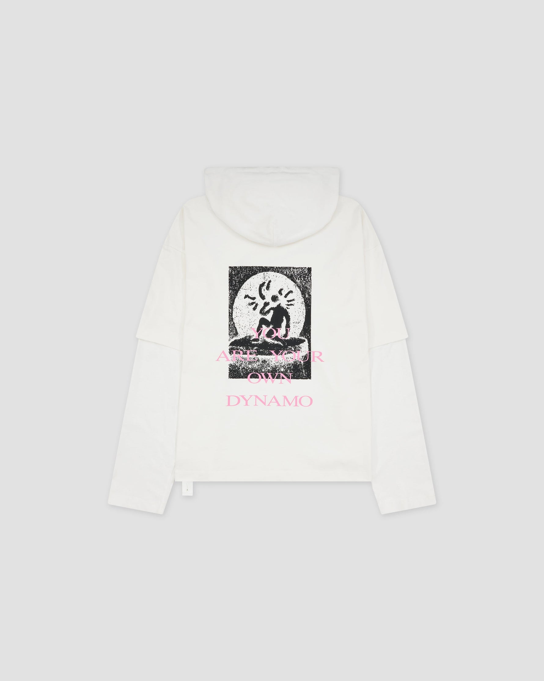 Hooded Tee Dynamo  Print White - OAMC Peacemaker